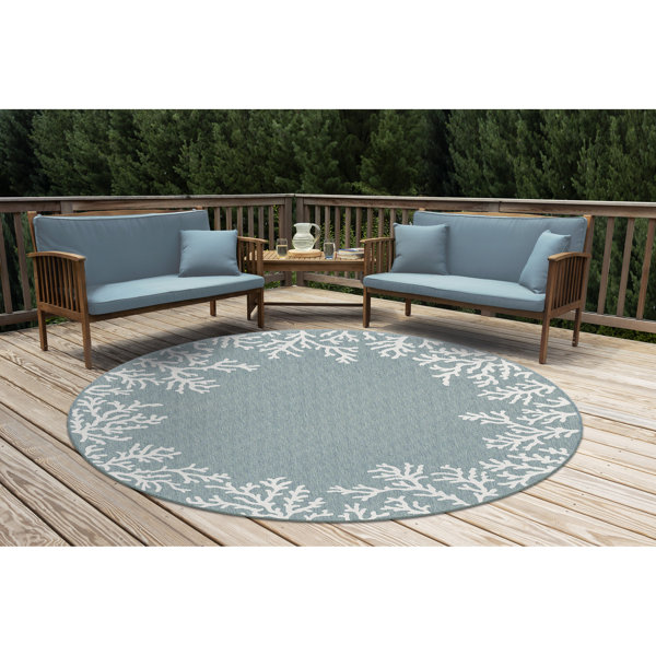 Highland Dunes Gritton Flatweave Blue Indoor/Outdoor Rug & Reviews